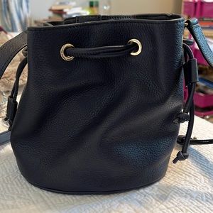 Crossbody Leather Bucket Bag